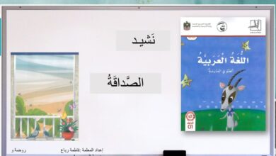 حل درس نشيد الصداقة للصف الاول عربي الفصل الثاني