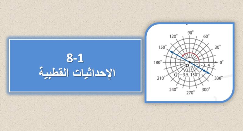 حل درس الاحداثيات القطبية رياضيات للصف ثاني عشر عام فصل ثاني