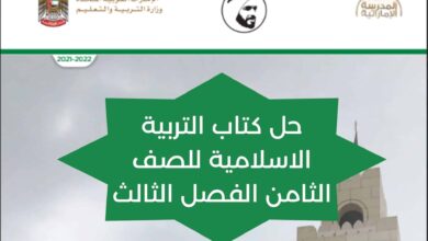 حل كتاب التربية الاسلامية للصف الثامن الفصل الثالث