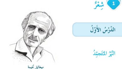حل درس النهر المتجمد عربية للصف الثامن الفصل الثالث