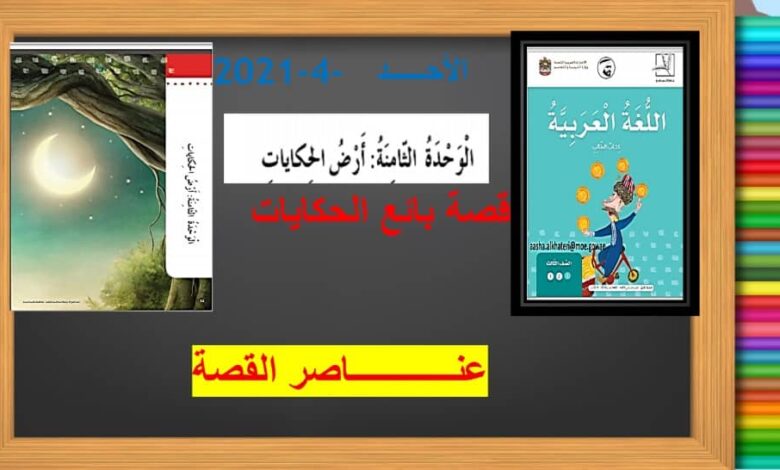 حل درس بائع الحكايات للصف الثالث