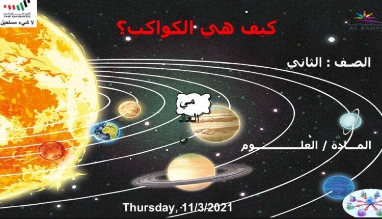حل درس كيف هي الكواكب علوم للصف الثاني الفصل الثاني