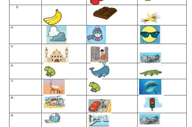 اختبار نهاية الفصل الثالث اللغة العربية الصف الثاني