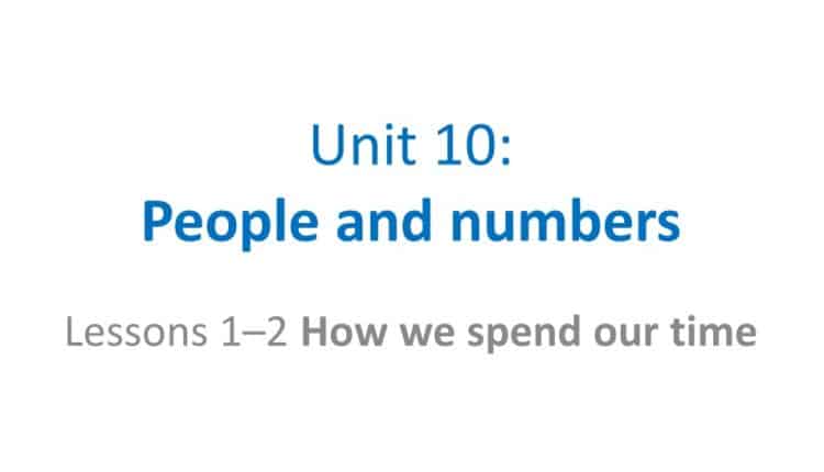 حل درس How we spend our time انجليزي للصف السابع الفصل الثالث