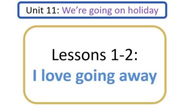 حل درس I Love Going Away انجليزي للصف السابع الفصل الثالث