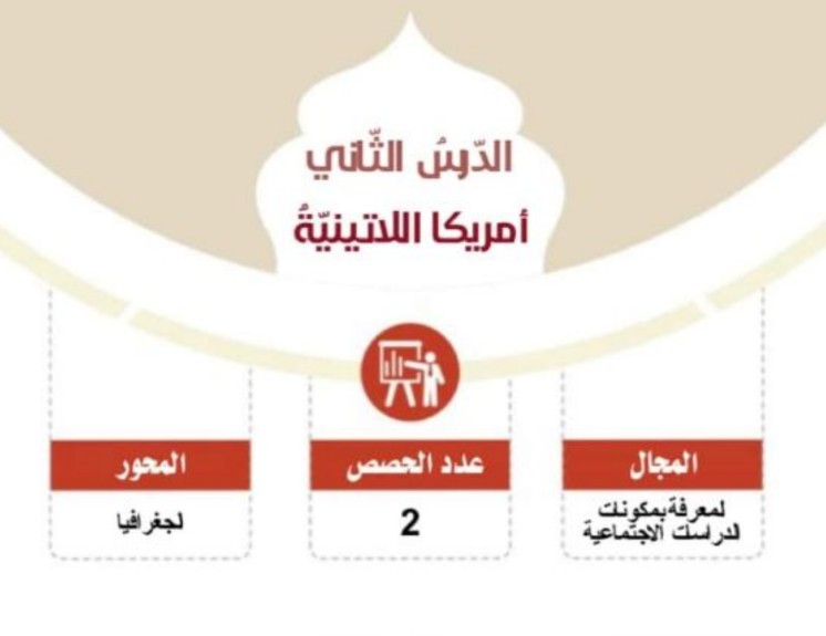 حل درس أمريكا اللاتينية للصف الثامن الفصل الثالث