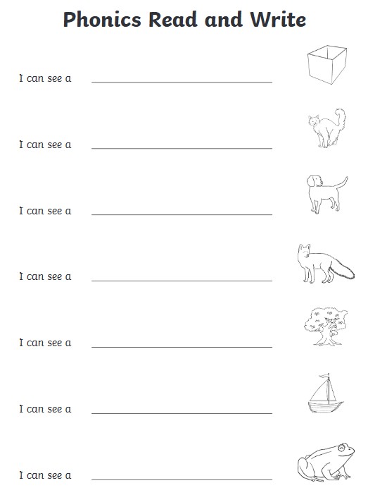 ورقة عمل Phonics Read and Write انجليزي للصف الأول الفصل الثاني
