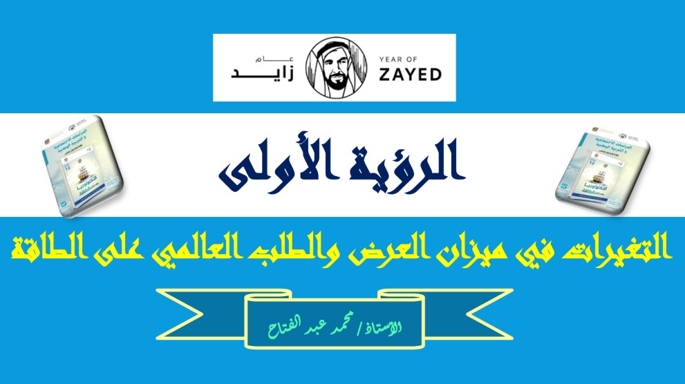 حل درس التغيرات في ميزان العرض والطلب العالمي على الطاقة
