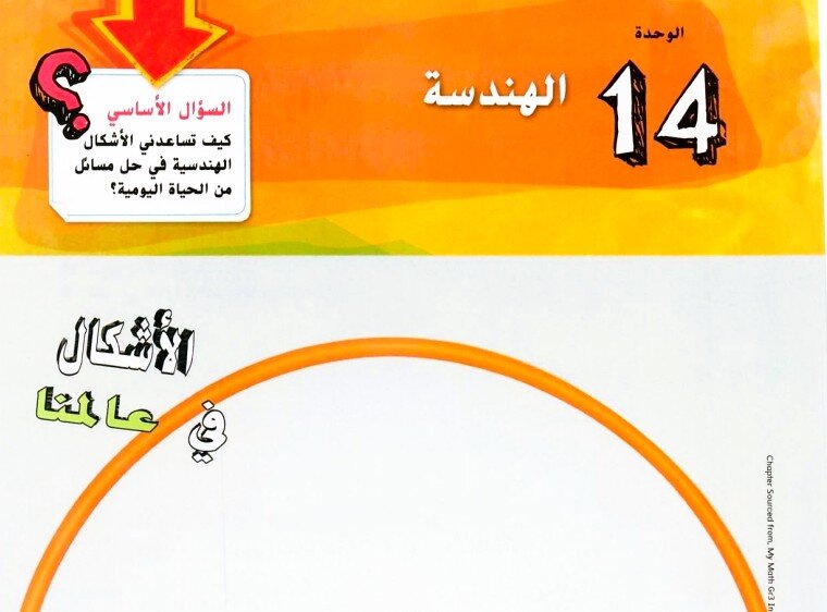حل وحدة الهندسة رياضيات للصف الثالث الفصل الثالث