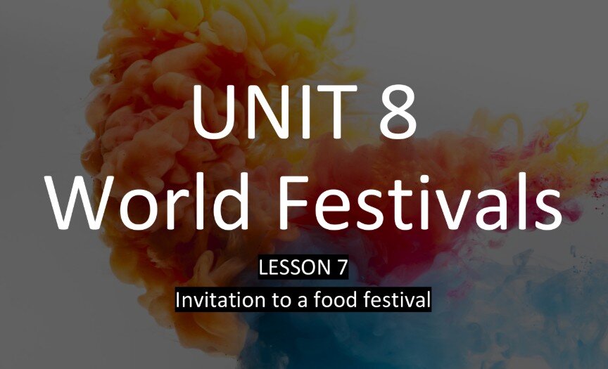 حل درس Invitation To A Food Festival انجليزي صف ثامن
