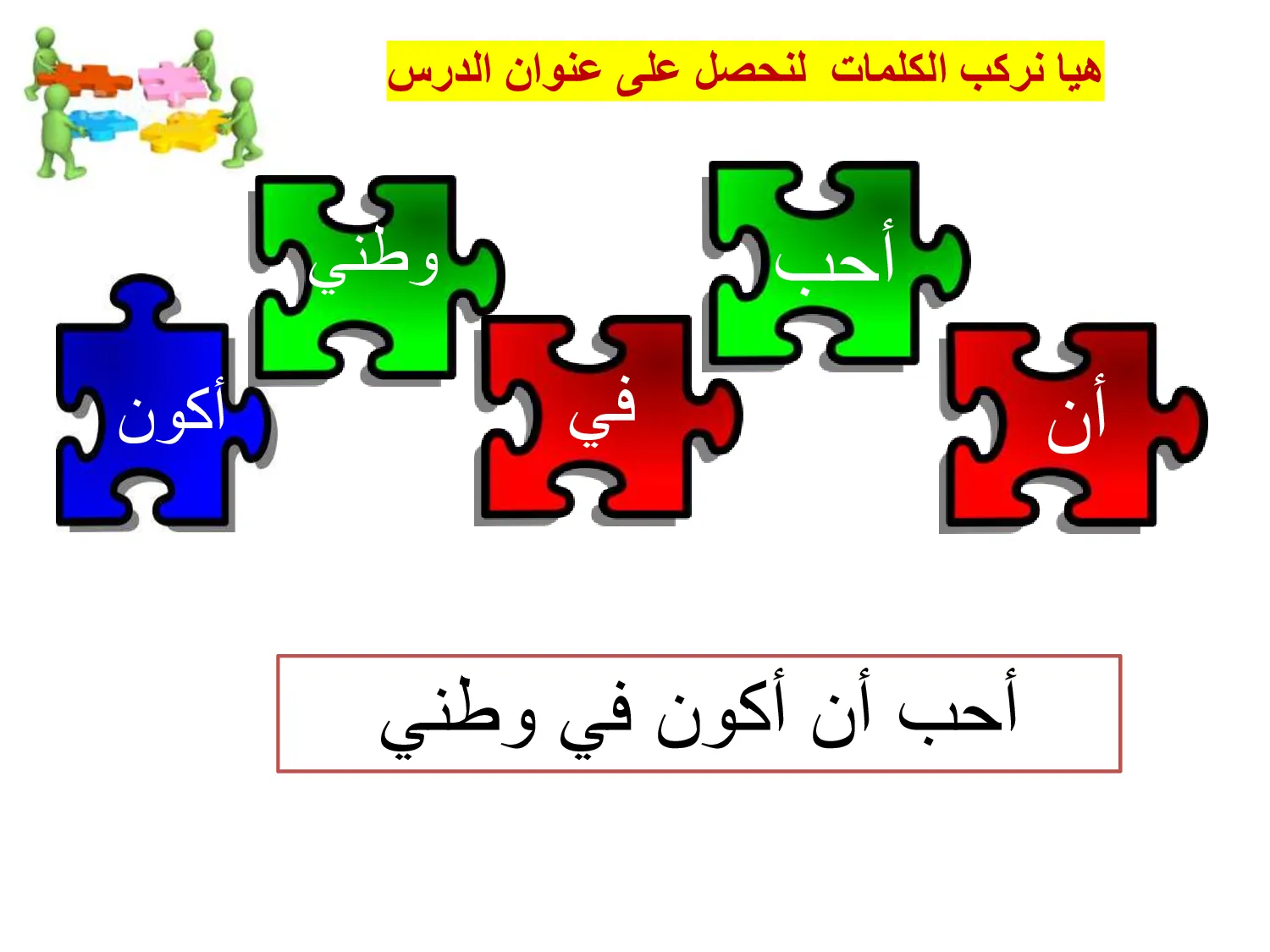 حل درس أحب أن أكون في وطني