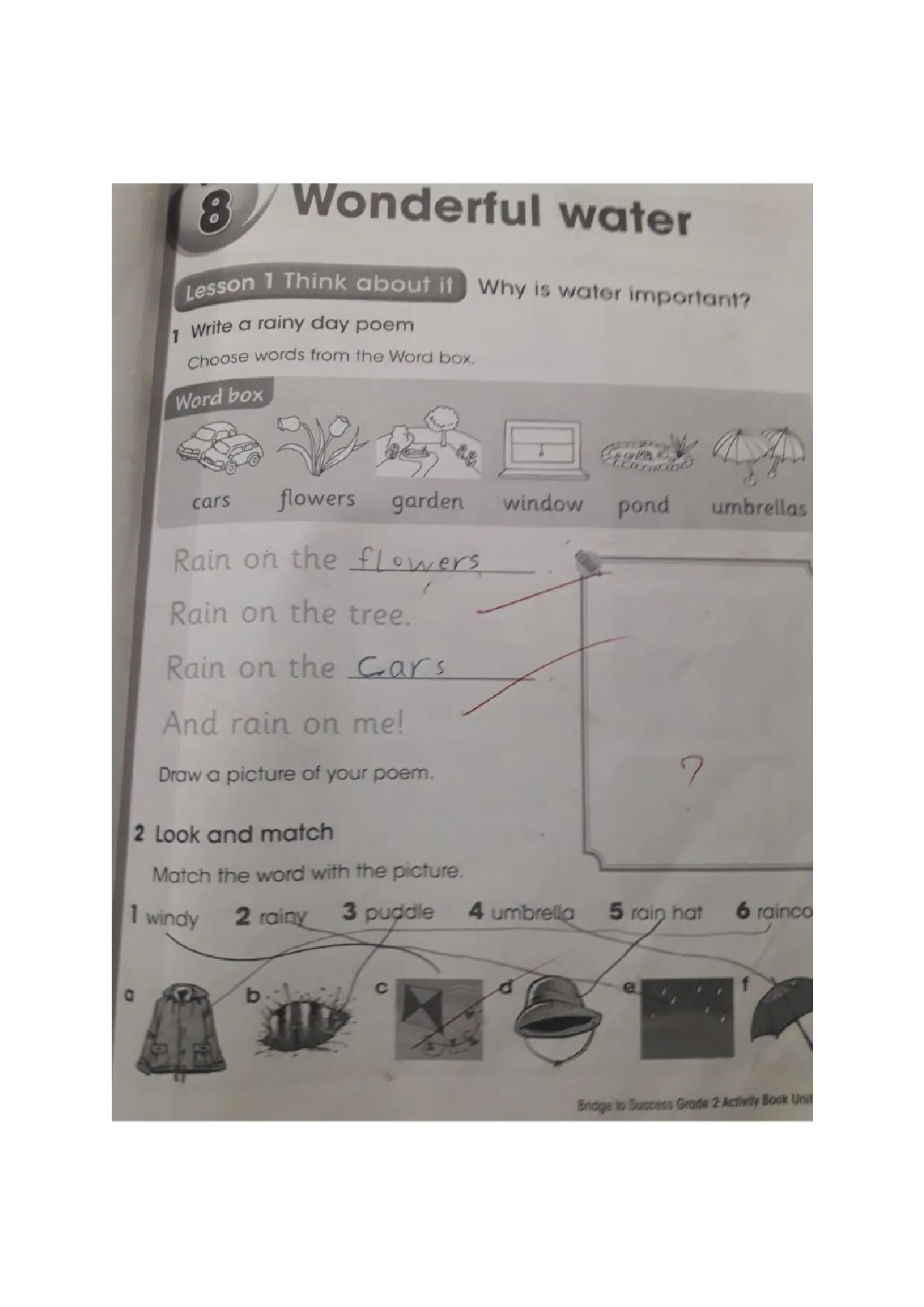 حل وحدة wonderful water انجليزي الصف الثاني
