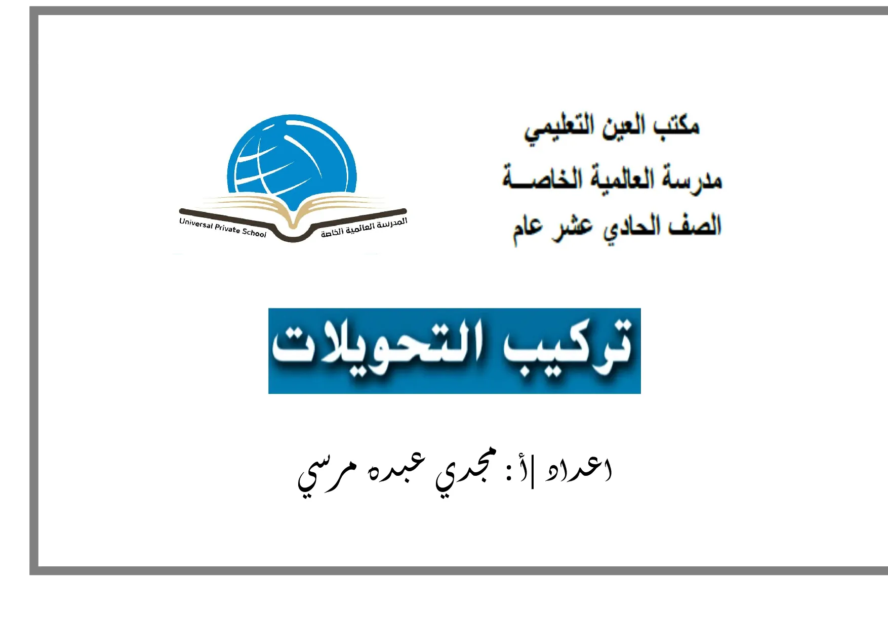 مراجعة درس تركيب التحويلات رياضيات الحادي عشر العام