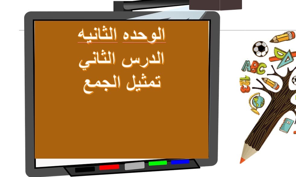 حل درس تمثيل الجمع للصف الاول الفصل الأول