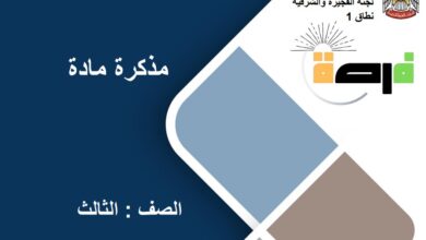مراجعة نهائية علوم متكاملة للصف الثالث الفصل الثالث